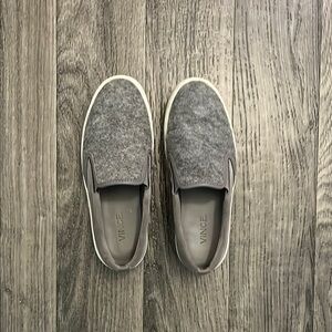VINCE Wool Grey Slip On Sneakers